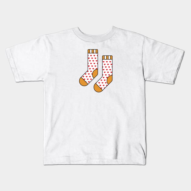 SOCKS OF LOVE Kids T-Shirt by encip